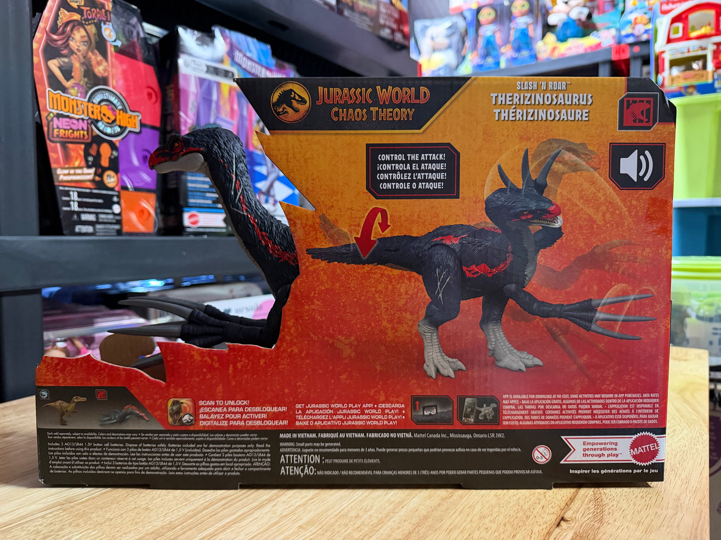 Jurassic World Chaos Theory Slash N Roar Therizinosaurus Dinosaur Figure 27014