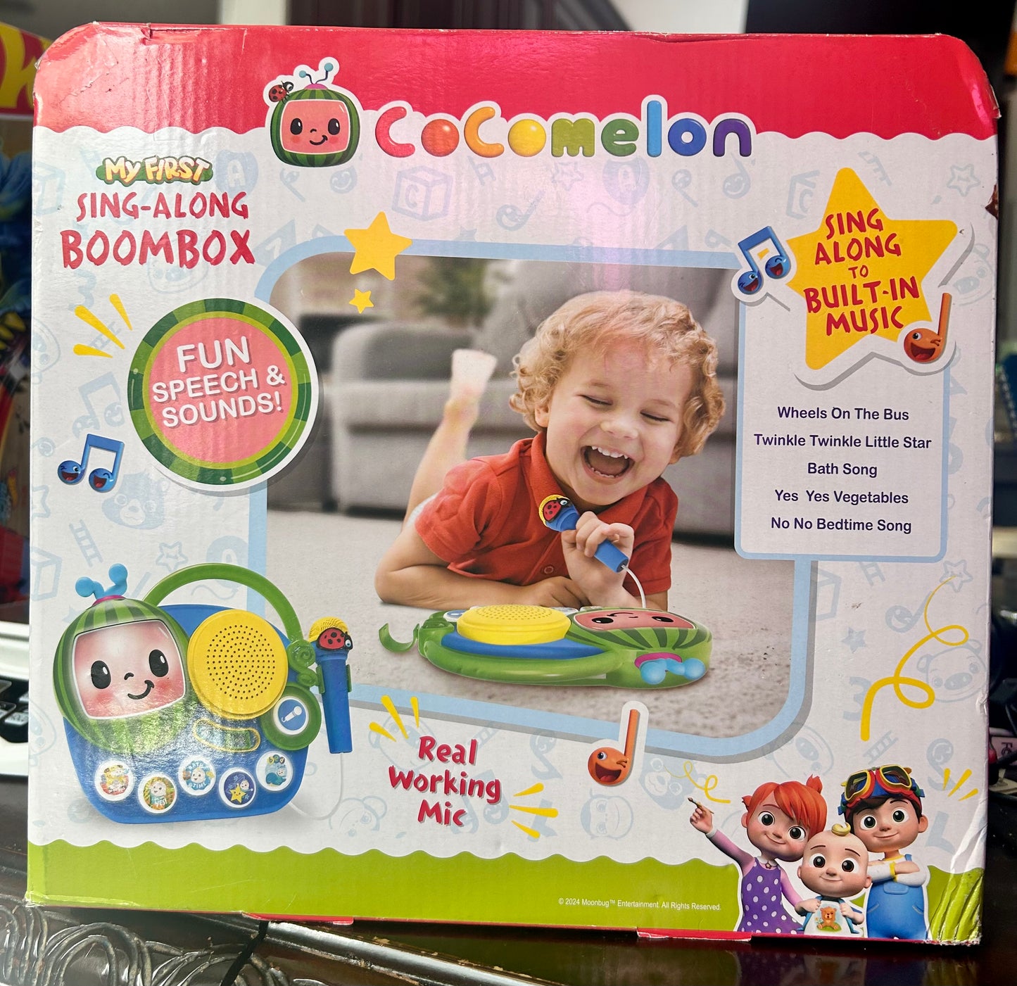 Cocomelon Sing Along Boombox - Music & Working Karaoke Microphone 95268