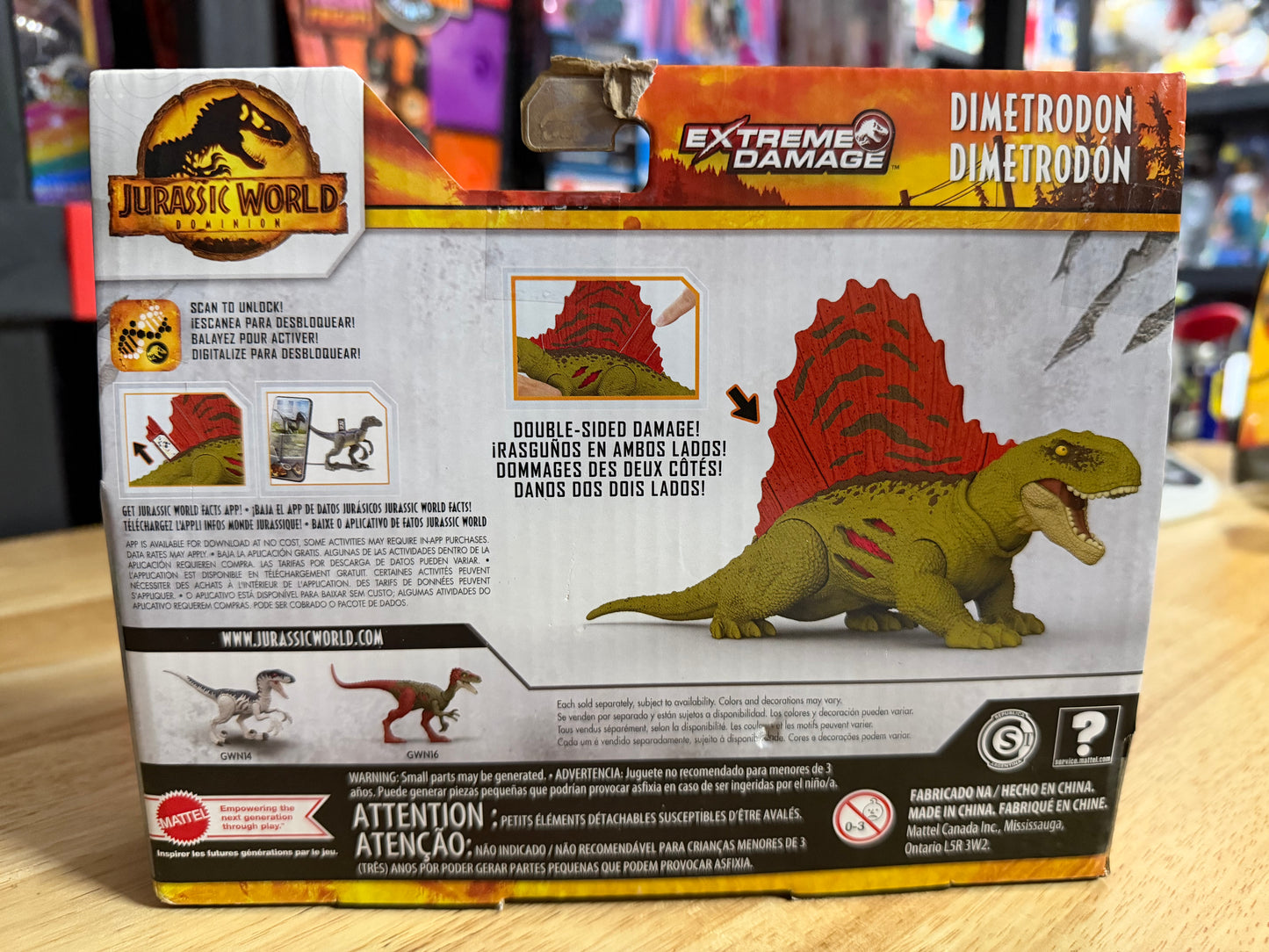 Jurassic World Extreme Damage Dimetrodon Dinosaur Figure 94370