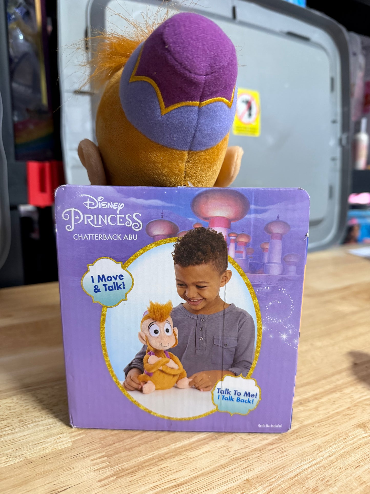 Disney Princess Aladdin Chatterback Abu 10” Interactive Plush 15411