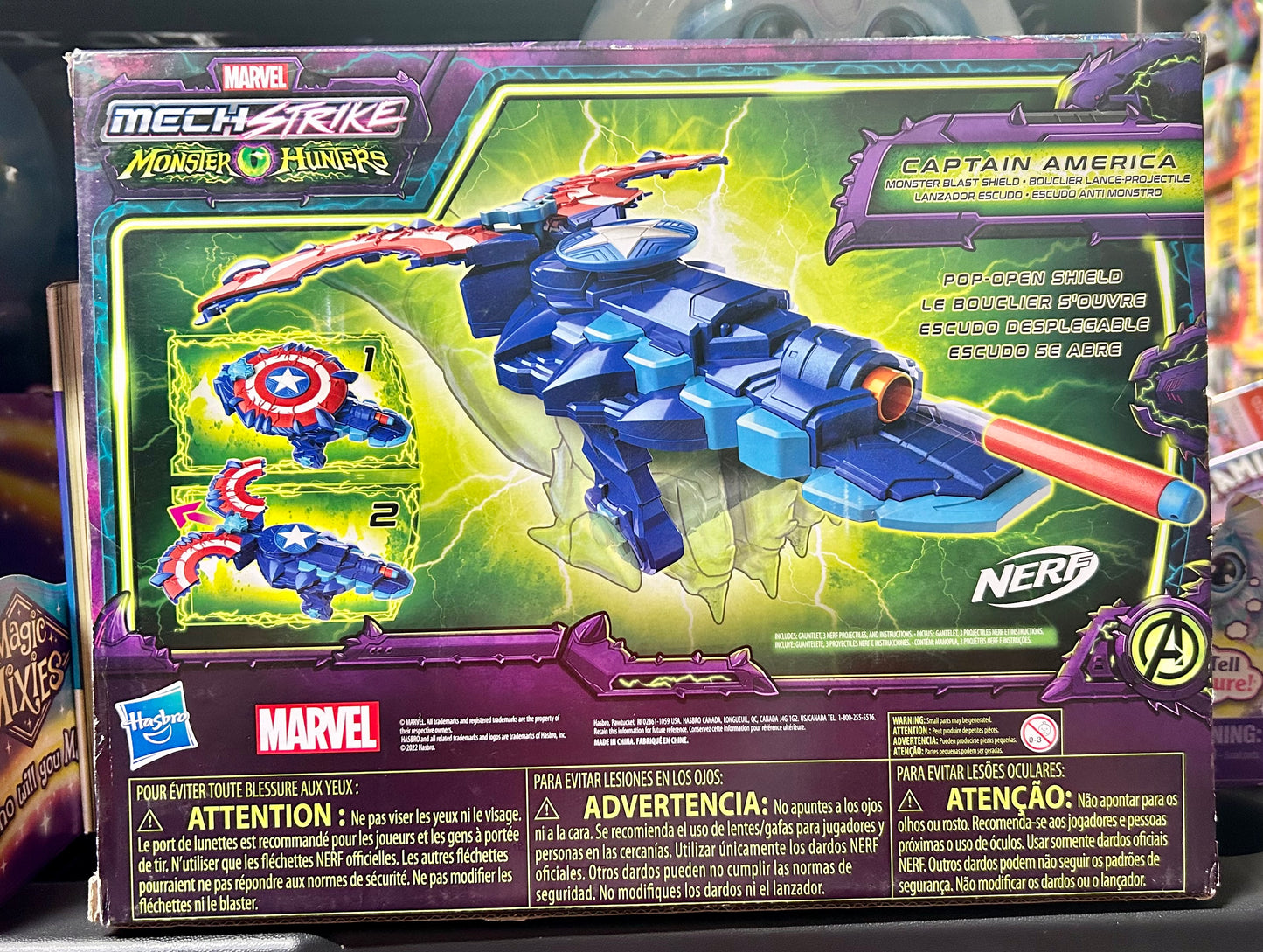 Marvel Mech Strike Monster Hunters Captain America Monster Blast Shield