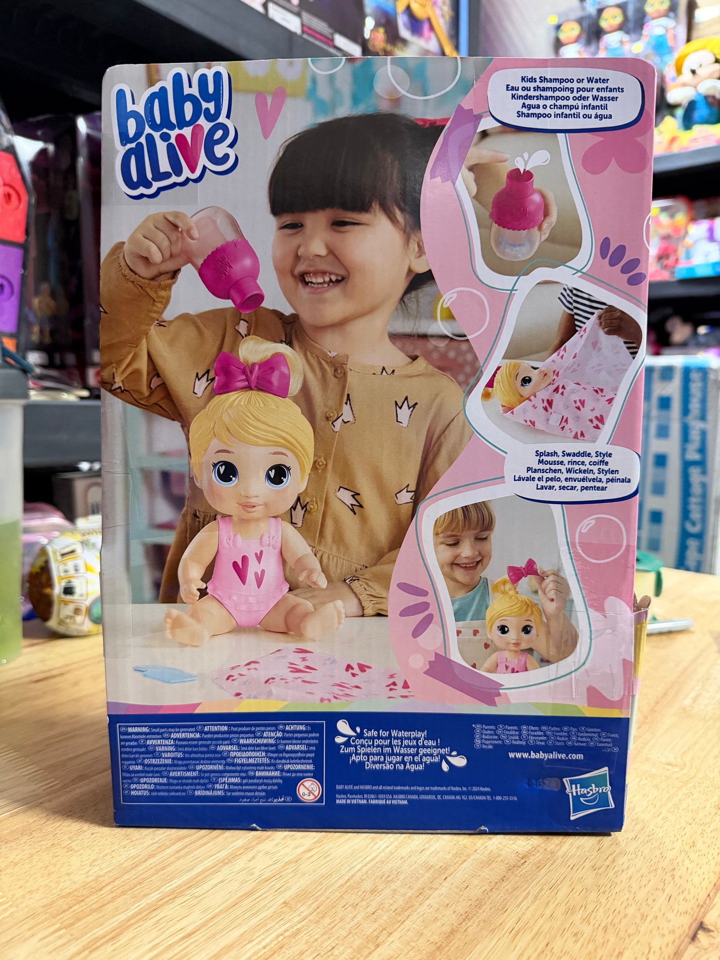 Baby Alive Shampoo Snuggle Harper Hugs Blonde Hair Water Baby Doll 211095