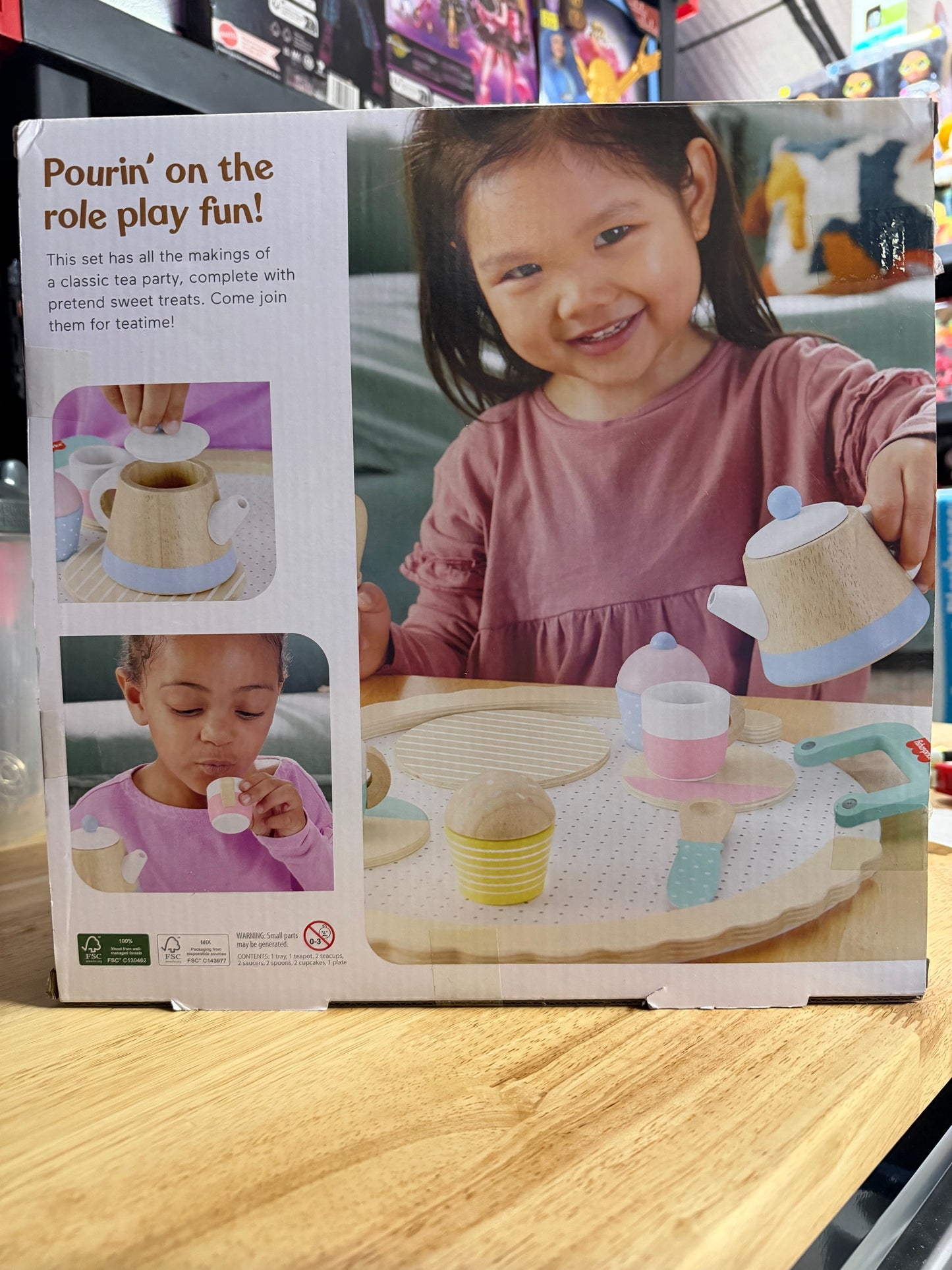 Fisher-Price 12-Piece Wooden Tea Party Set 238170