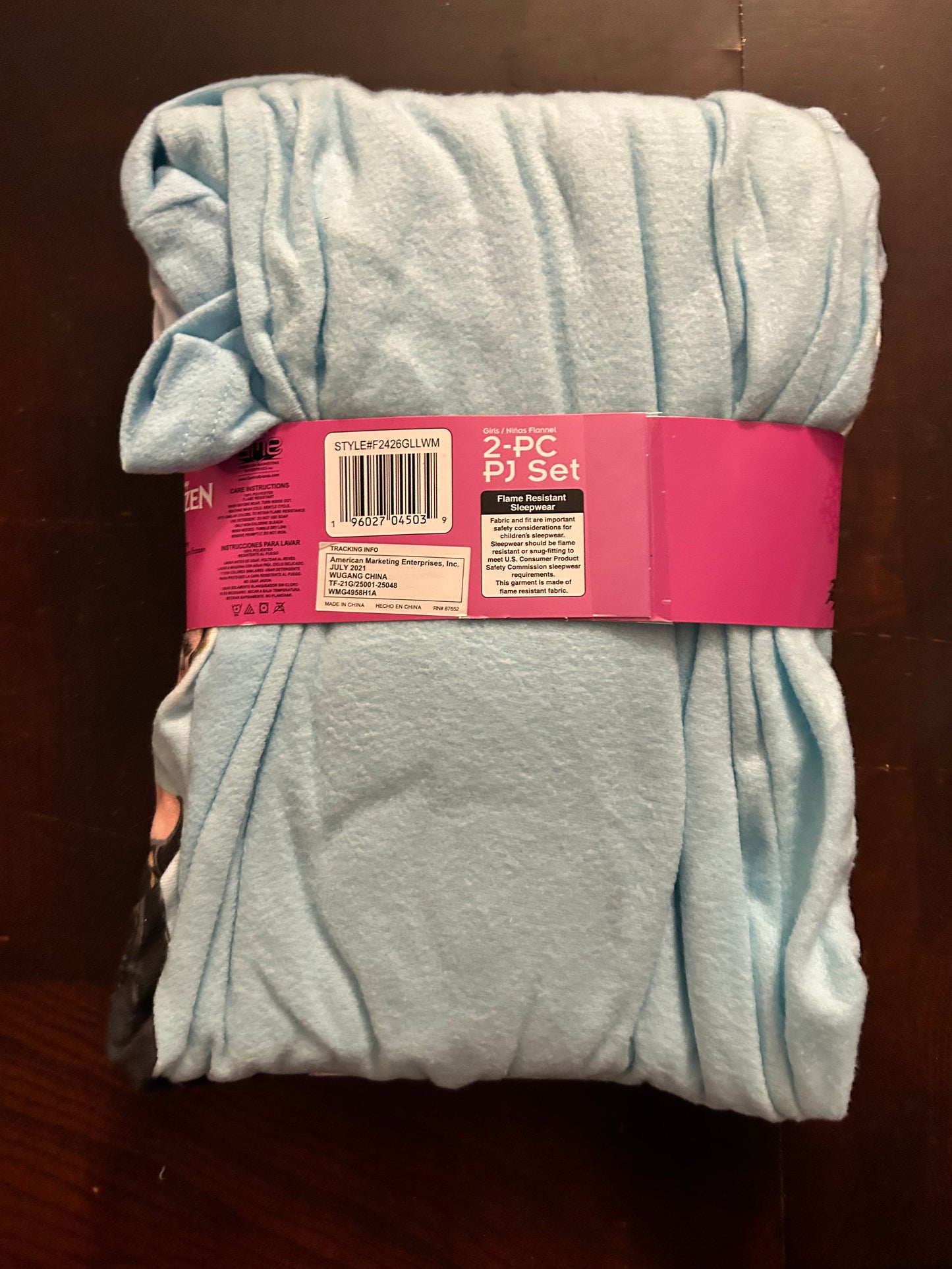 Disney Frozen 2 Girls Long Sleeve Top and Pants Pajama Sleep Set, 2-Piece