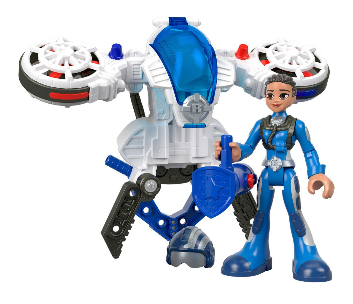 Rescue Heroes Sky Justice & Hover Pack, Black Character Figure