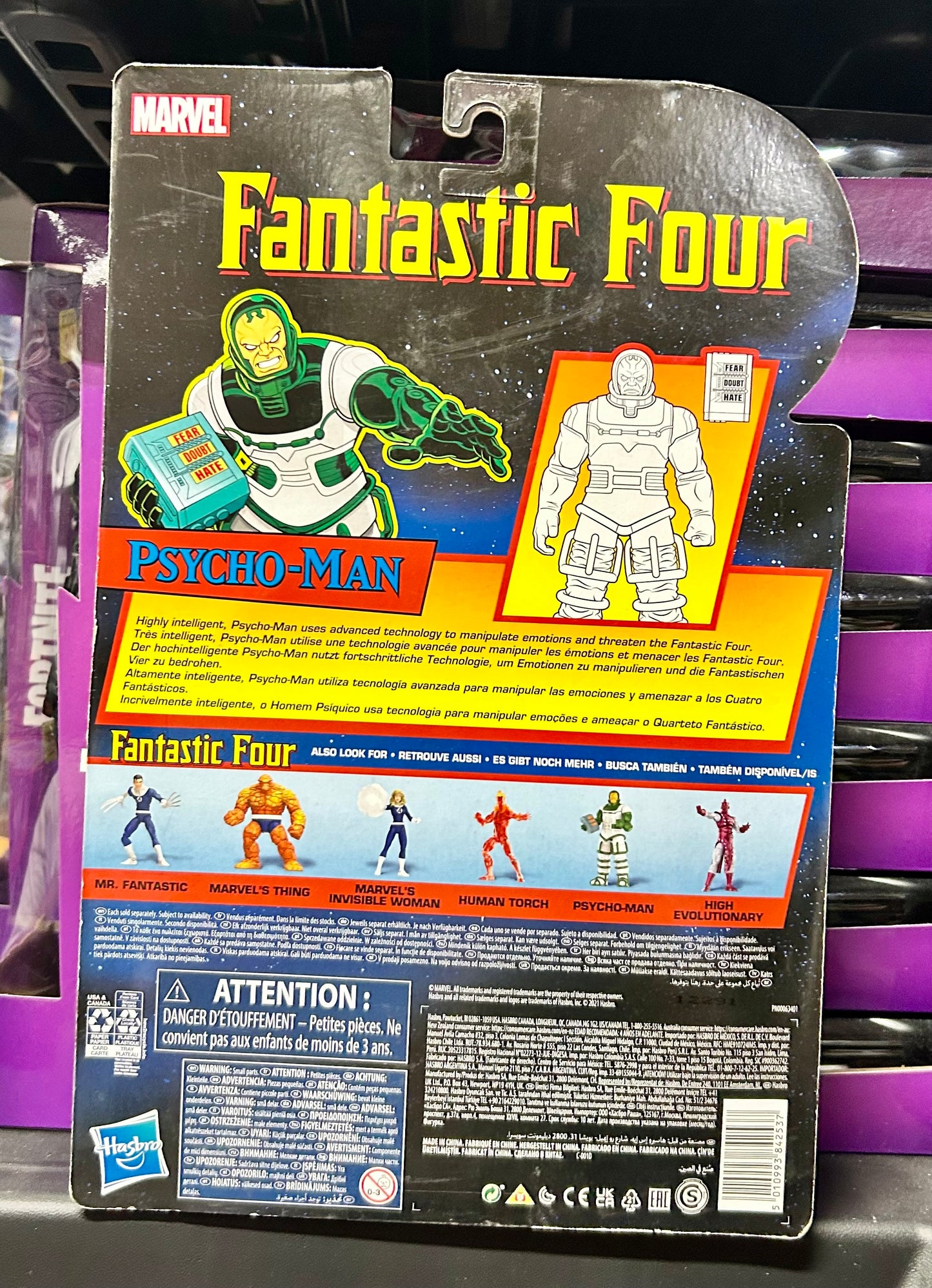 Hasbro Marvel Legends Series Retro Fantastic Four Psycho-Man Action Figure 842537