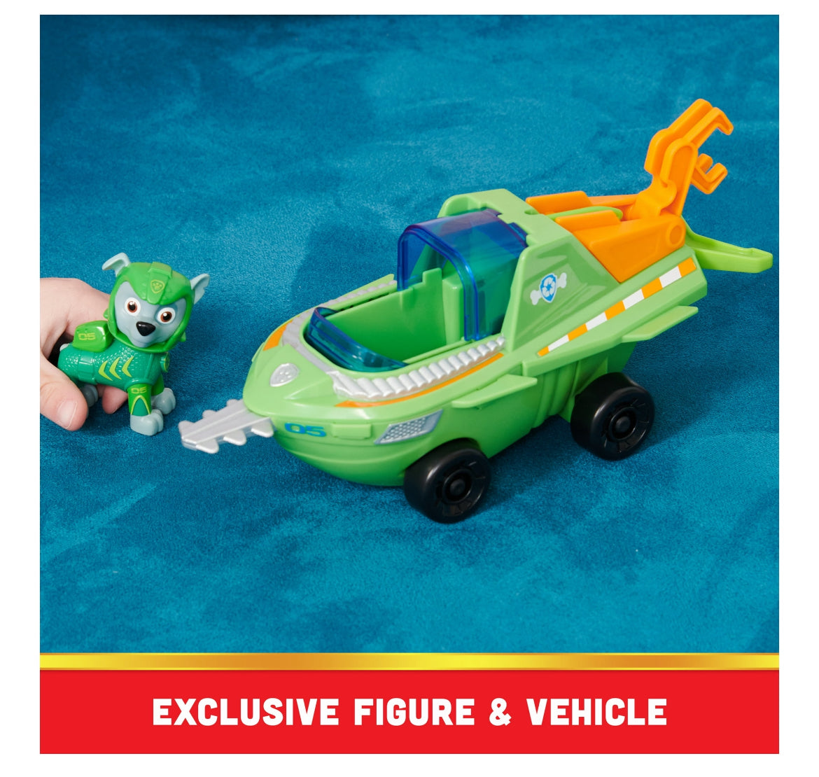 PAW Patrol Aqua Pups, Rocky Transforming Vehicle with Figure 44672