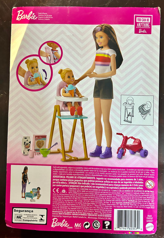 Barbie Skipper Babysitters Inc. Feeding Playset 80357