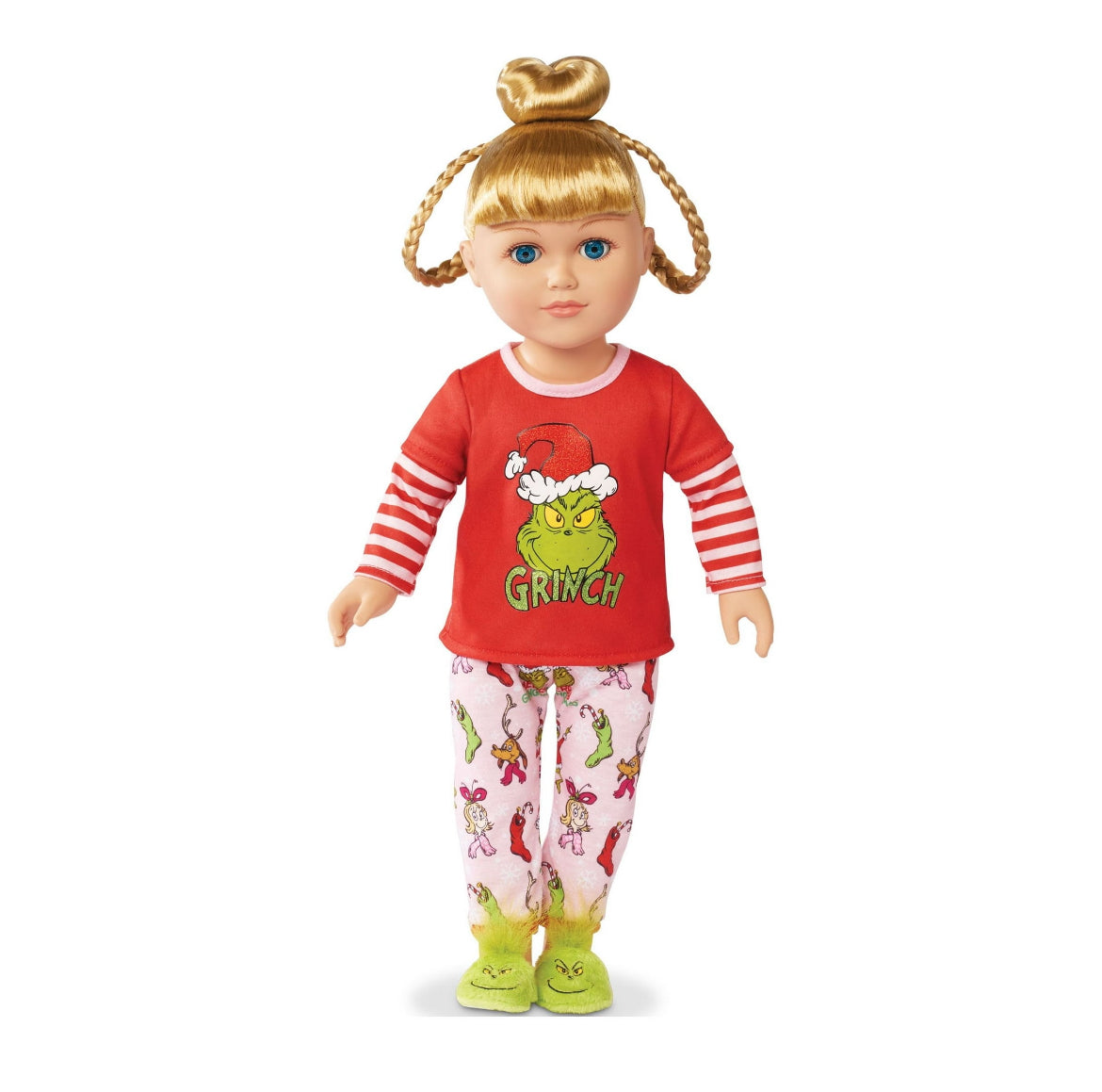 My Life As Poseable Grinch Sleepover 18 inch Doll, Blonde Hair, Blue Eyes 19614