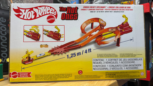 Hot Wheels The Hot Ones Crash Frenzy Speedway Diecast Car Track Set 29385