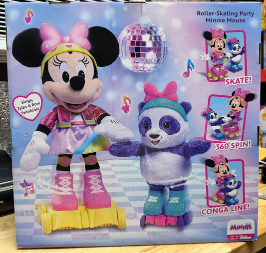 Disney Junior Minnie Roller-Skating Party 15” Minnie Mouse 11” Panda Talking Figures 13002