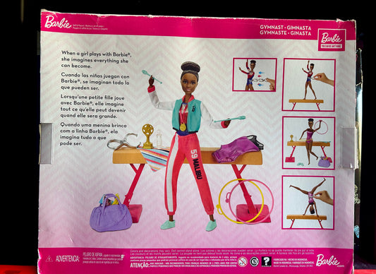 Barbie Gymnastics Playset with Brunette Doll & 15+ Accessories 04896