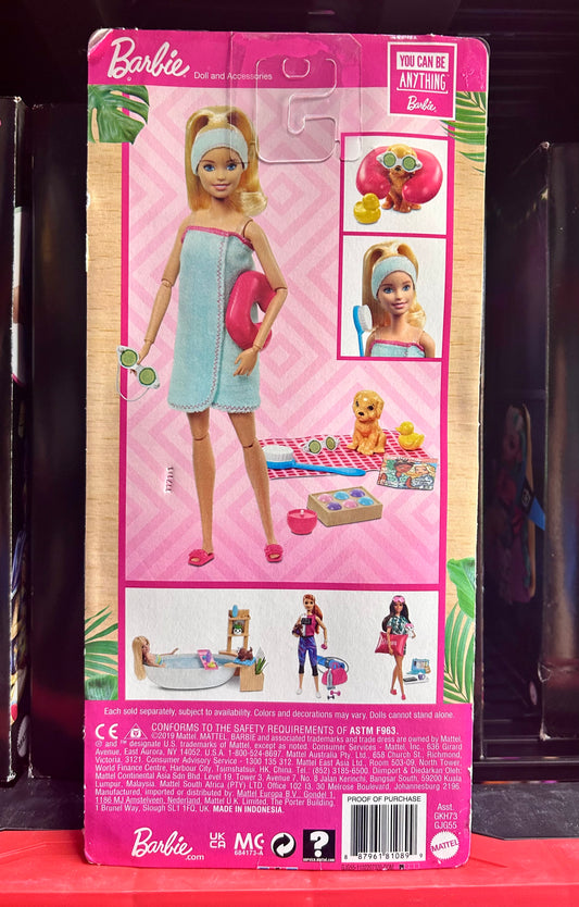 Barbie Spa Doll Set with Puppy & 9 Accessories 81089