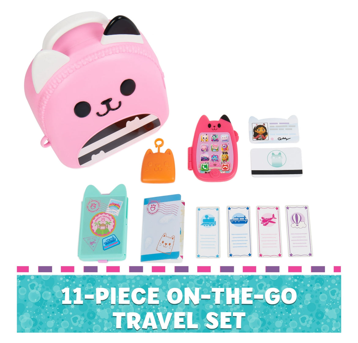 Gabby’s Dollhouse, Gabby Girl On-The-Go Pretend Play Travel Set 46915
