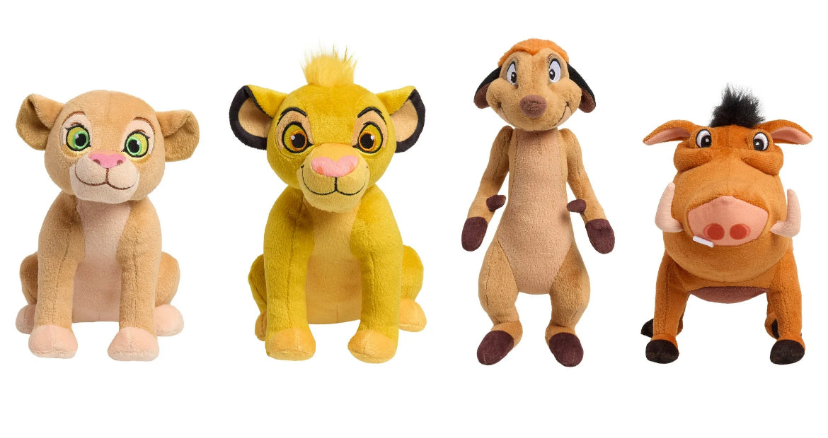 Disney The Lion King Small Plush 4-Pack, Collectible Small Plush Toys 22163