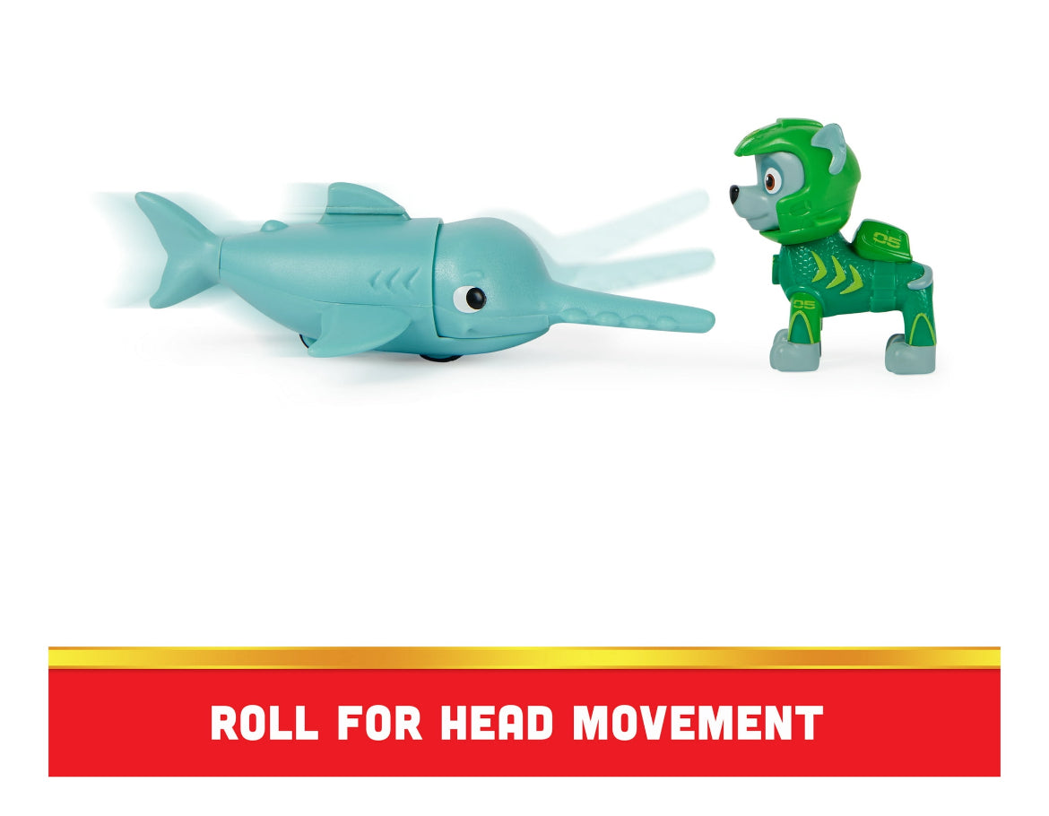 PAW Patrol, Aqua Pups Rocky and Sawfish Action Figures 44680