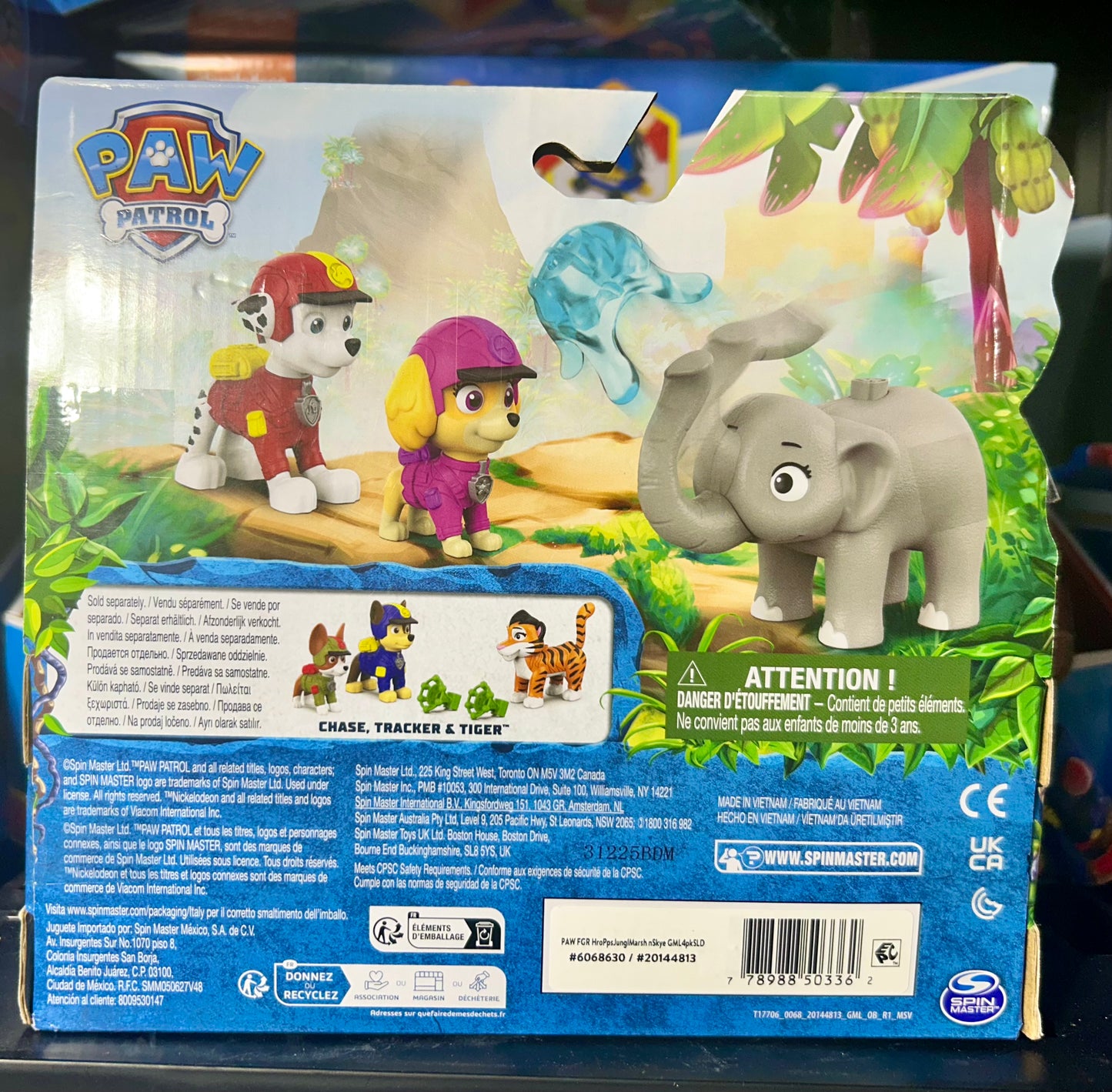 Paw Patrol: Jungle Pups Marshall, Skye & Elephant Figures 50336