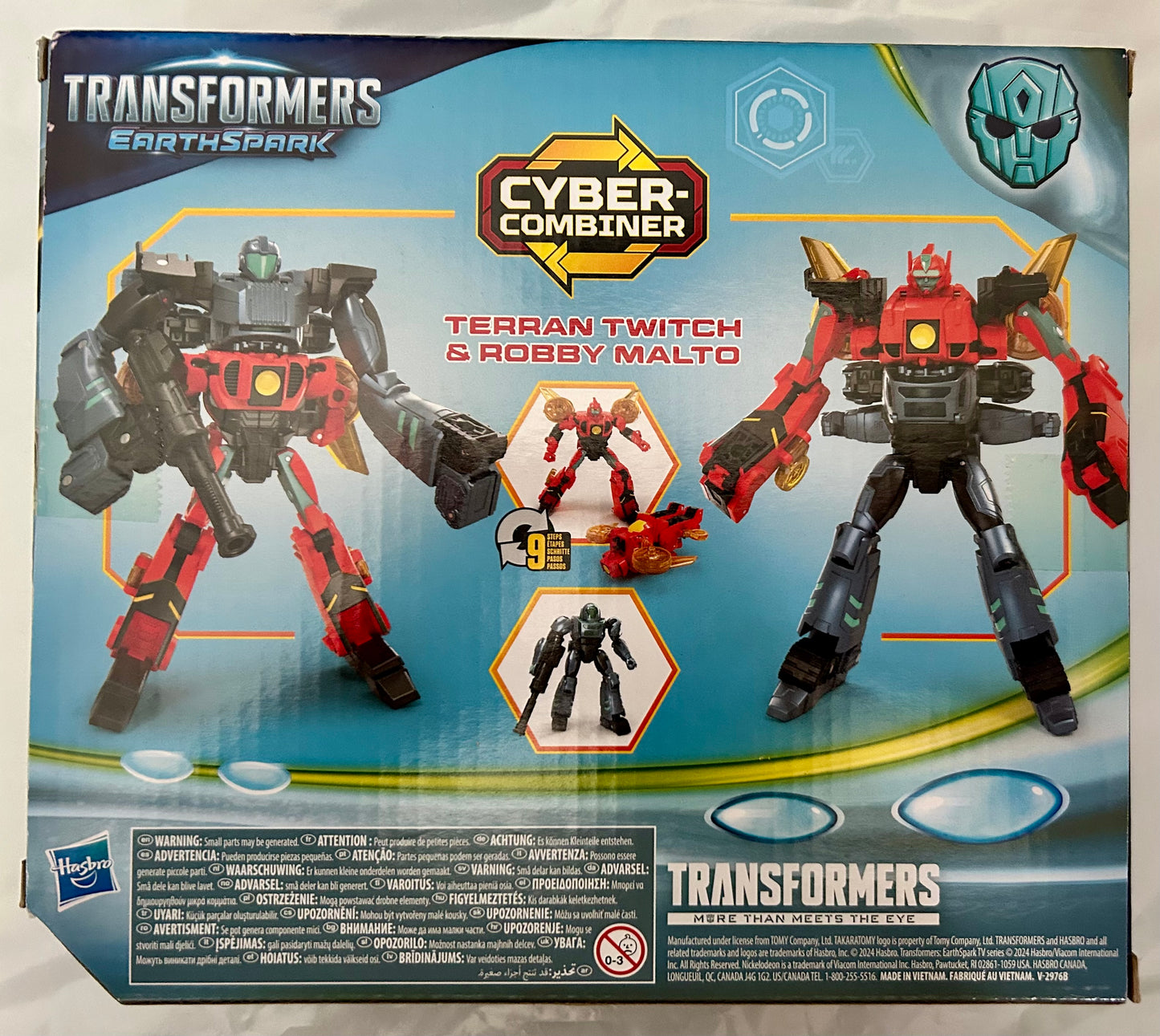 Transformers Toys EarthSpark Cyber-Combiner Terran Twitch and Robby Malto Action Figures 195821