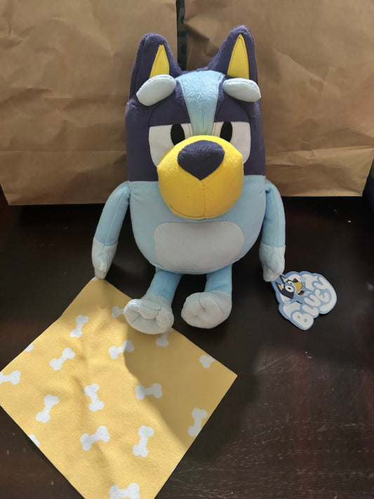 Bluey: Sleepy Time Bluey 12” Talking Plush with Blanket 17972
