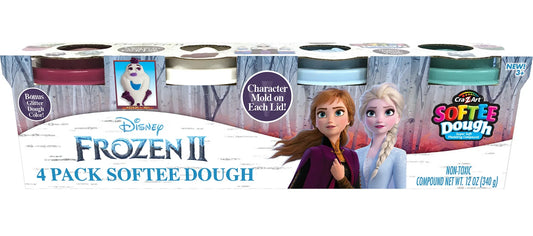Cra-Z-Art Disney Frozen 2 Softee Dough 4 Pack Super Soft Modeling Dough 36725