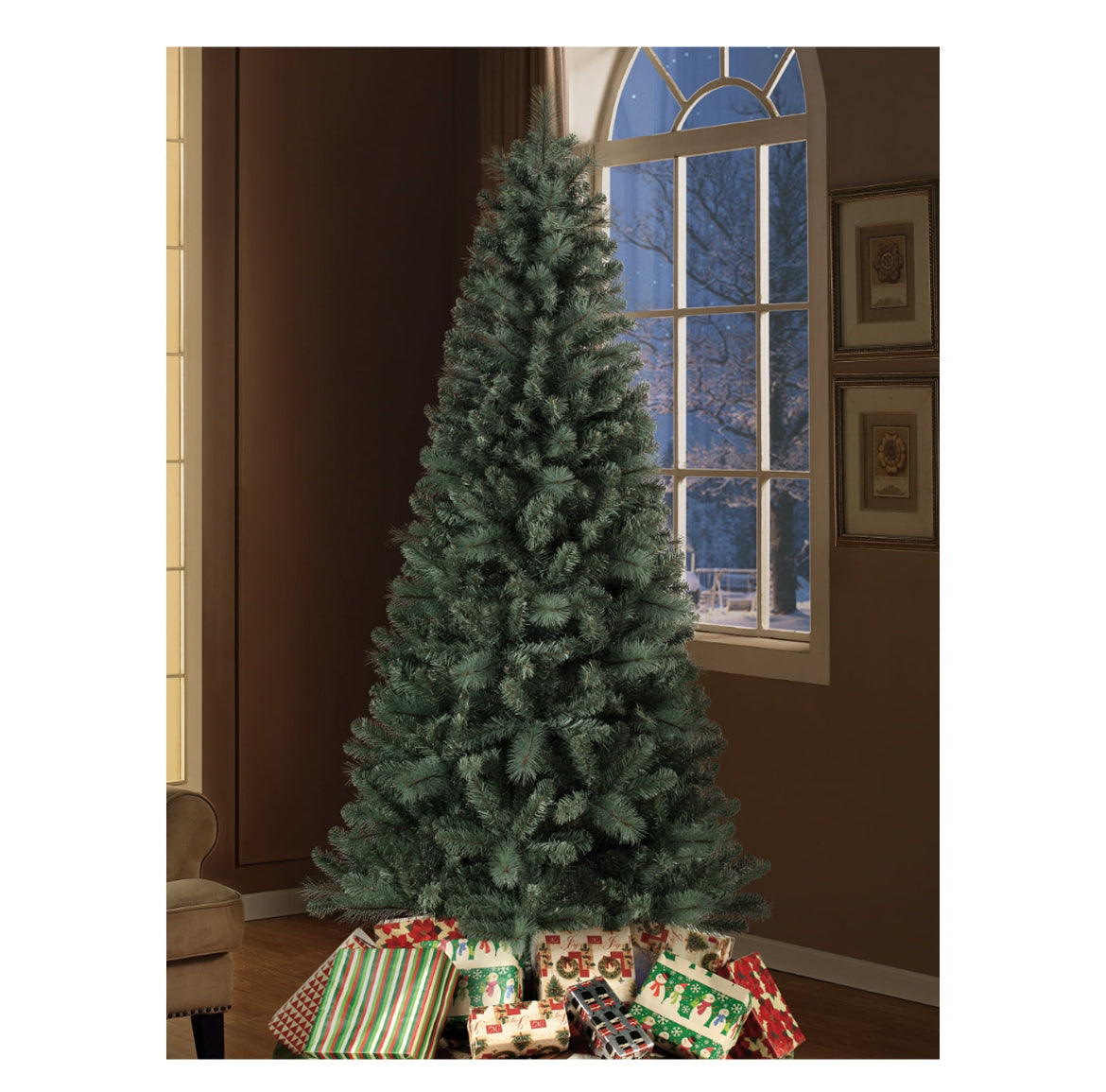 Holiday Time 7-Foot Non-Lit Stanford Spruce Green Christmas Tree 10208