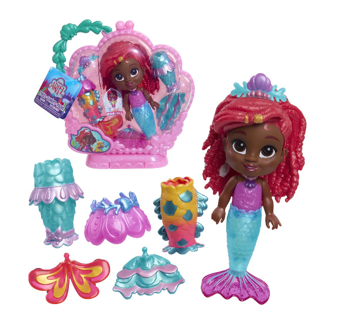 Disney Junior Pop Tails Ariel 7” Doll and 9-Piece Accessory Set 39921