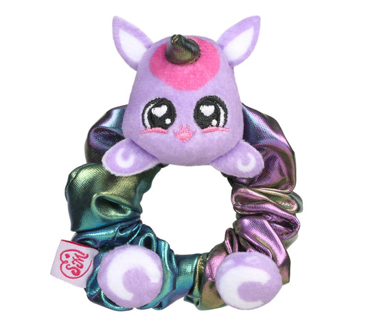 ScrunchMiez Single Pack - Transforms From Hair Scrunchie to Plush Friend & Backpack clip! - Styles May Vary 96523