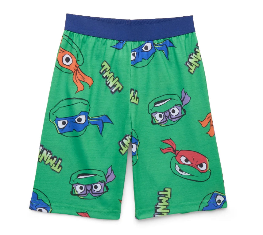 Teenage Mutant Ninja Turtles Boys Graphic Print Tee and Shorts Sleep Set, 2-Piece