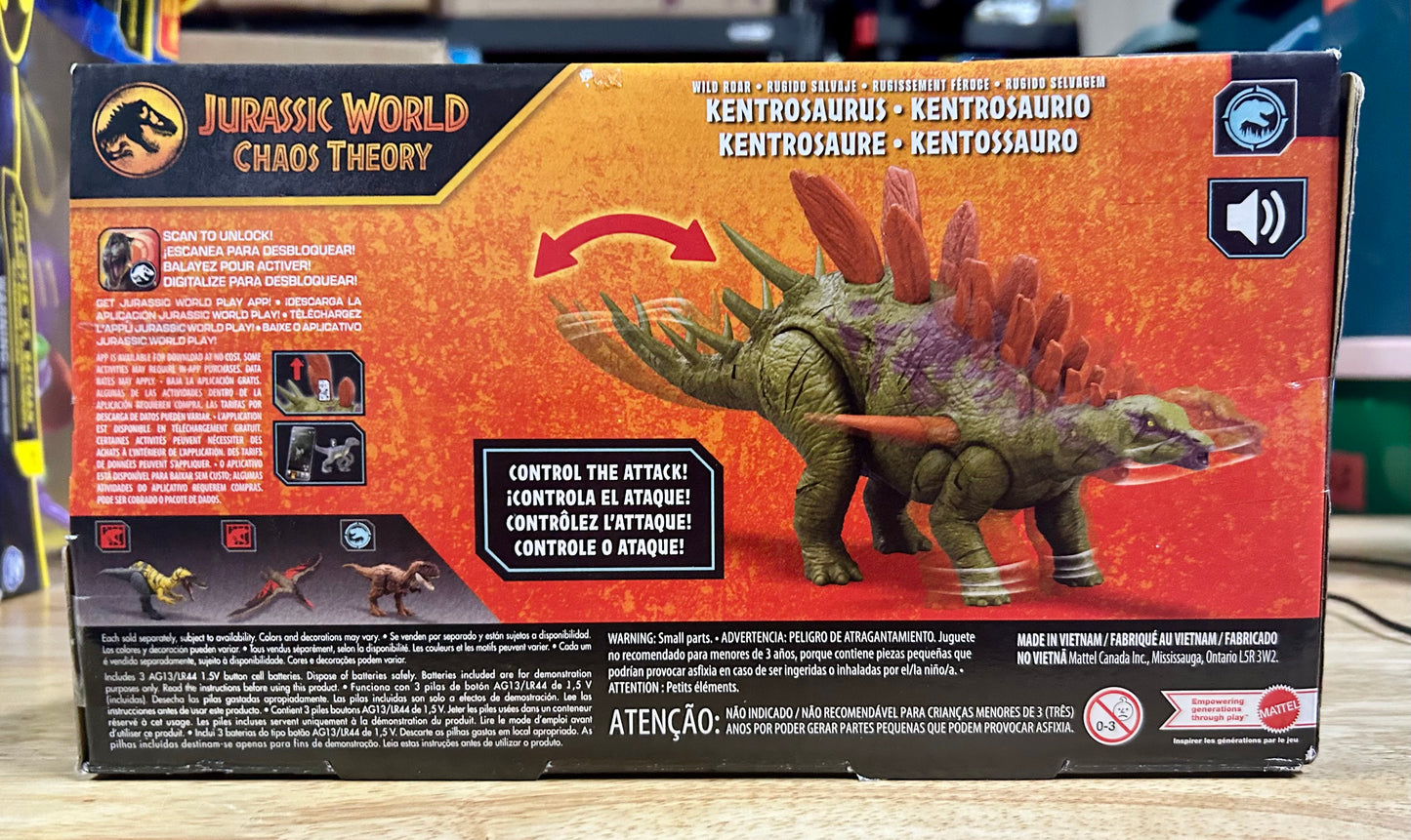 Jurassic World Chaos Theory Wild Roar Kentrosaurus Action Figure 27309
