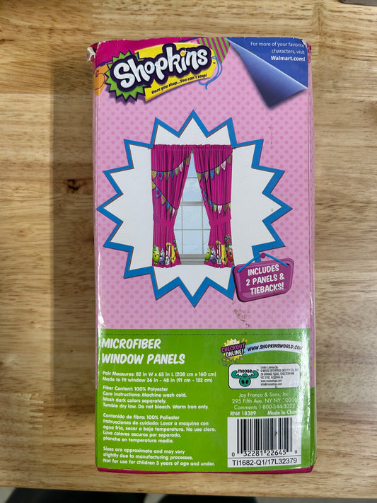 Shopkins Kids Bedroom Curtain Set 22645