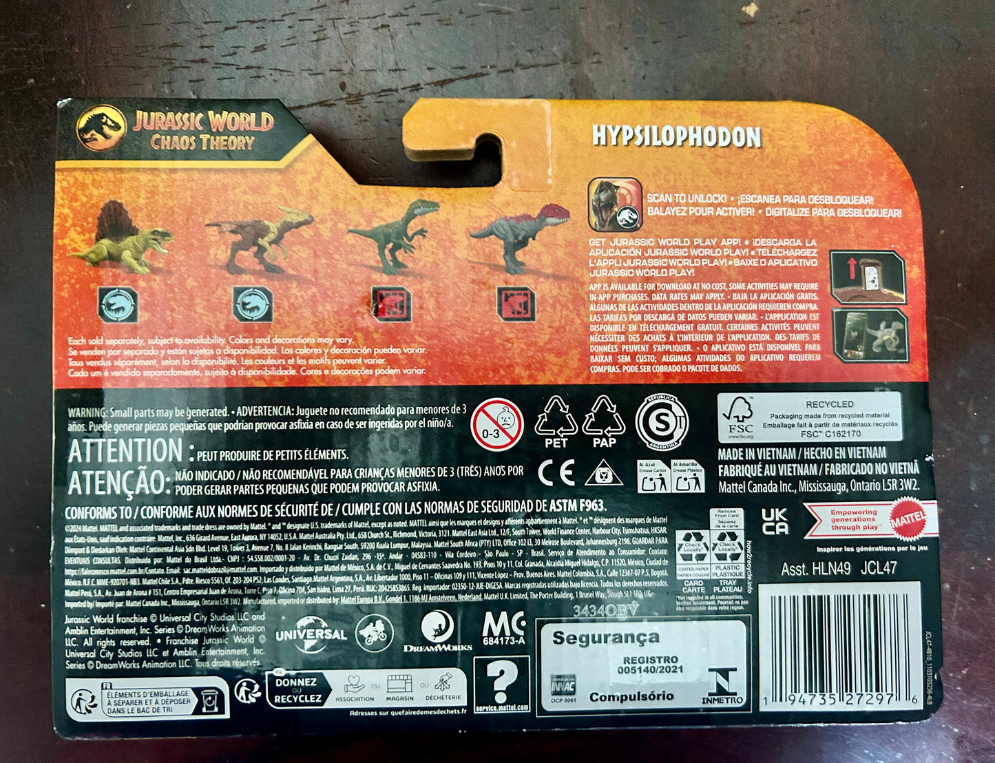 Jurassic World Danger Pack Dinosaur Action Figure 27297