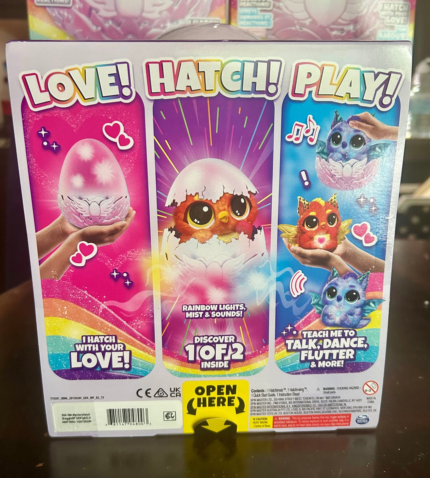 Hatchimals Alive, Mystery Hatch 6.5-inch Draggle Electronic Pet with Mist, Lights & Sounds 04800