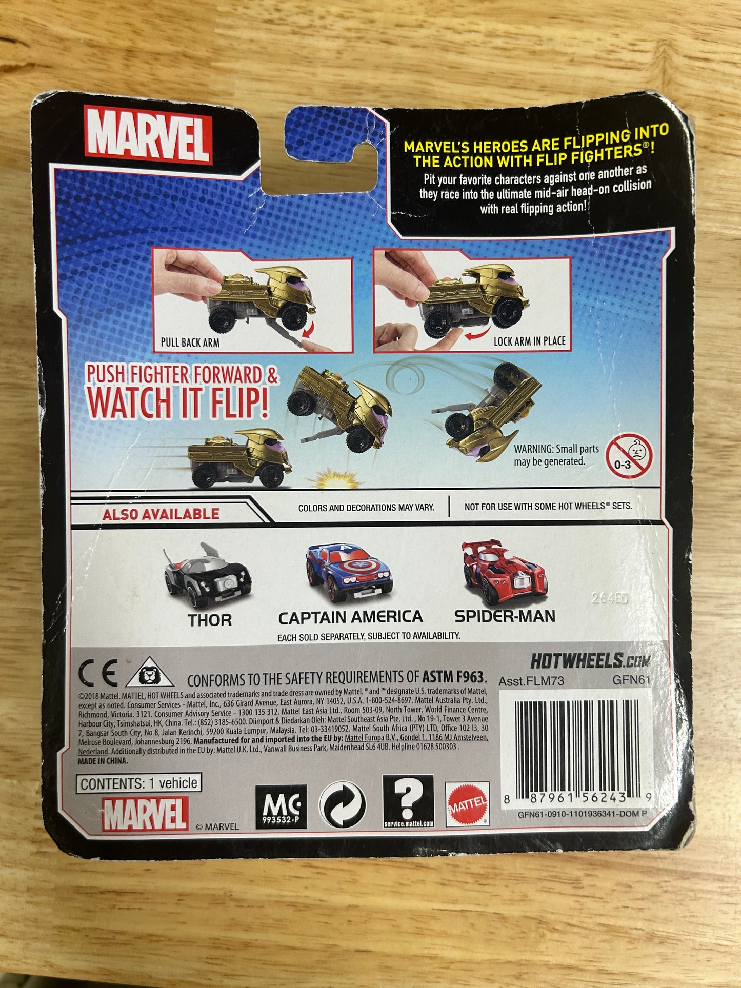 Hot Wheels Marvel Flip Fighters Vehicles For In Air Battles Thanos 56243