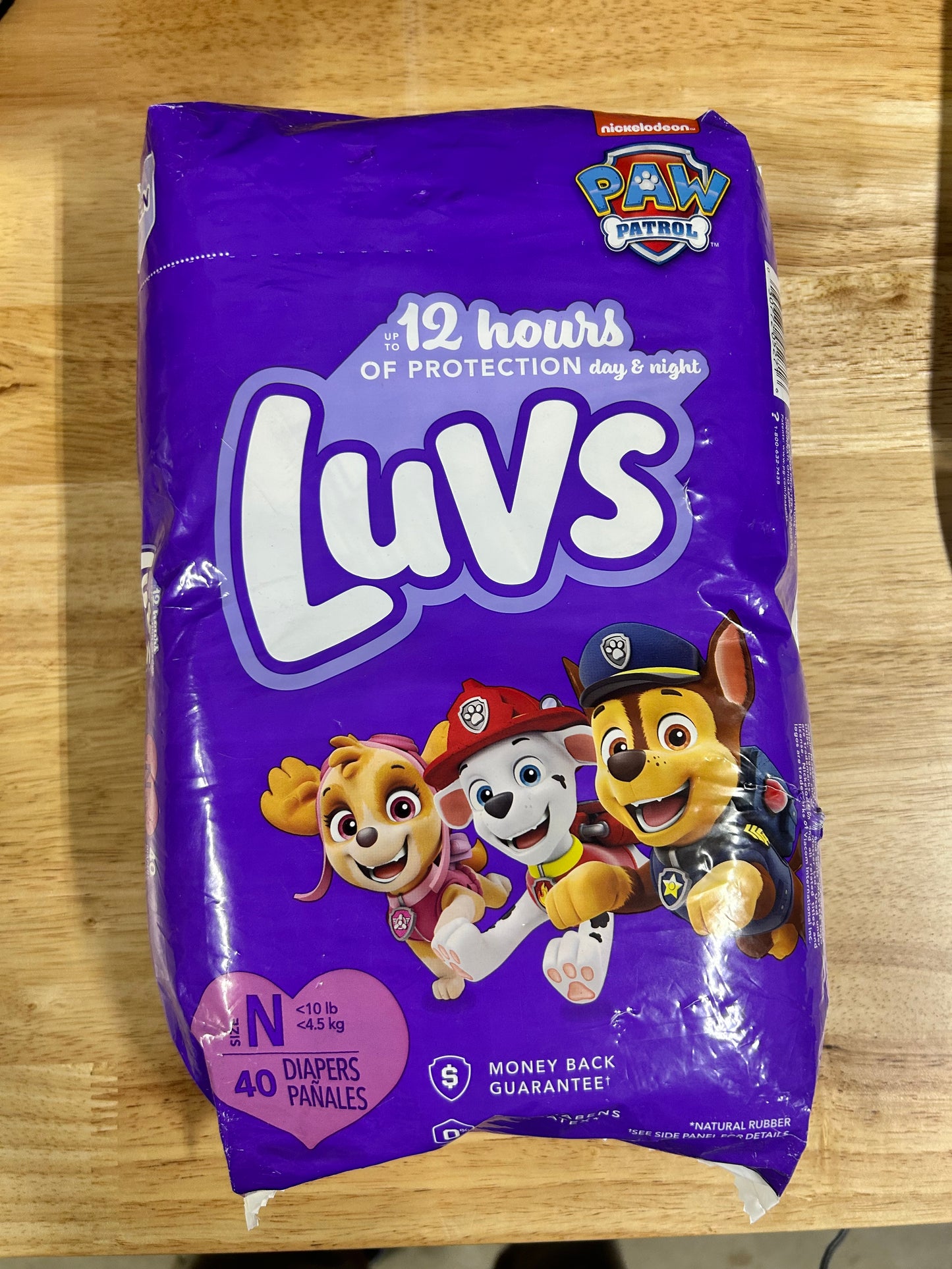 Luvs Paw Patrol Diapers Size Newborn, 40 Count 05271