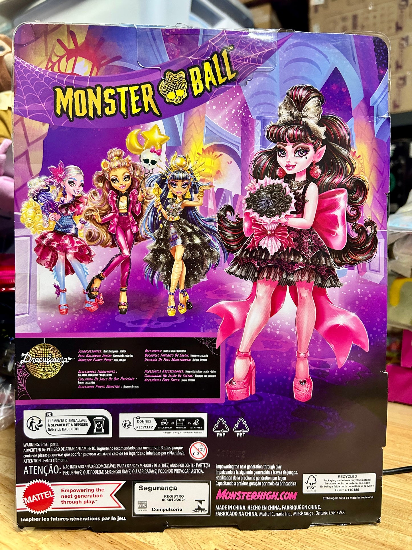 Monster High Draculaura Doll in Monster Ball Party Dress with Accessories 13914