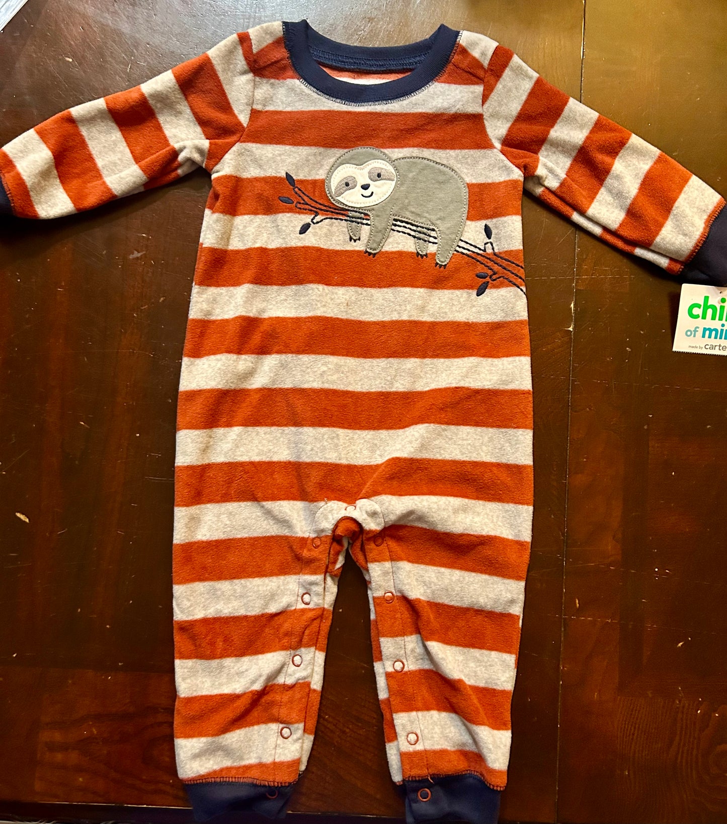 Carter’s Child of Mine Animal Stripped Blanket Sleeper