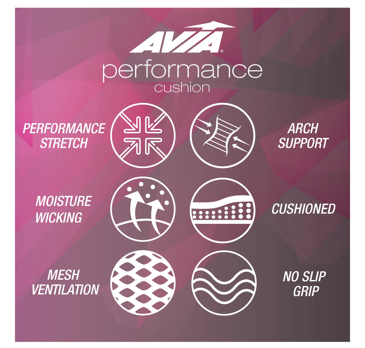 Avia Women's Performance Lowcut Socks, 10-Pack 32883