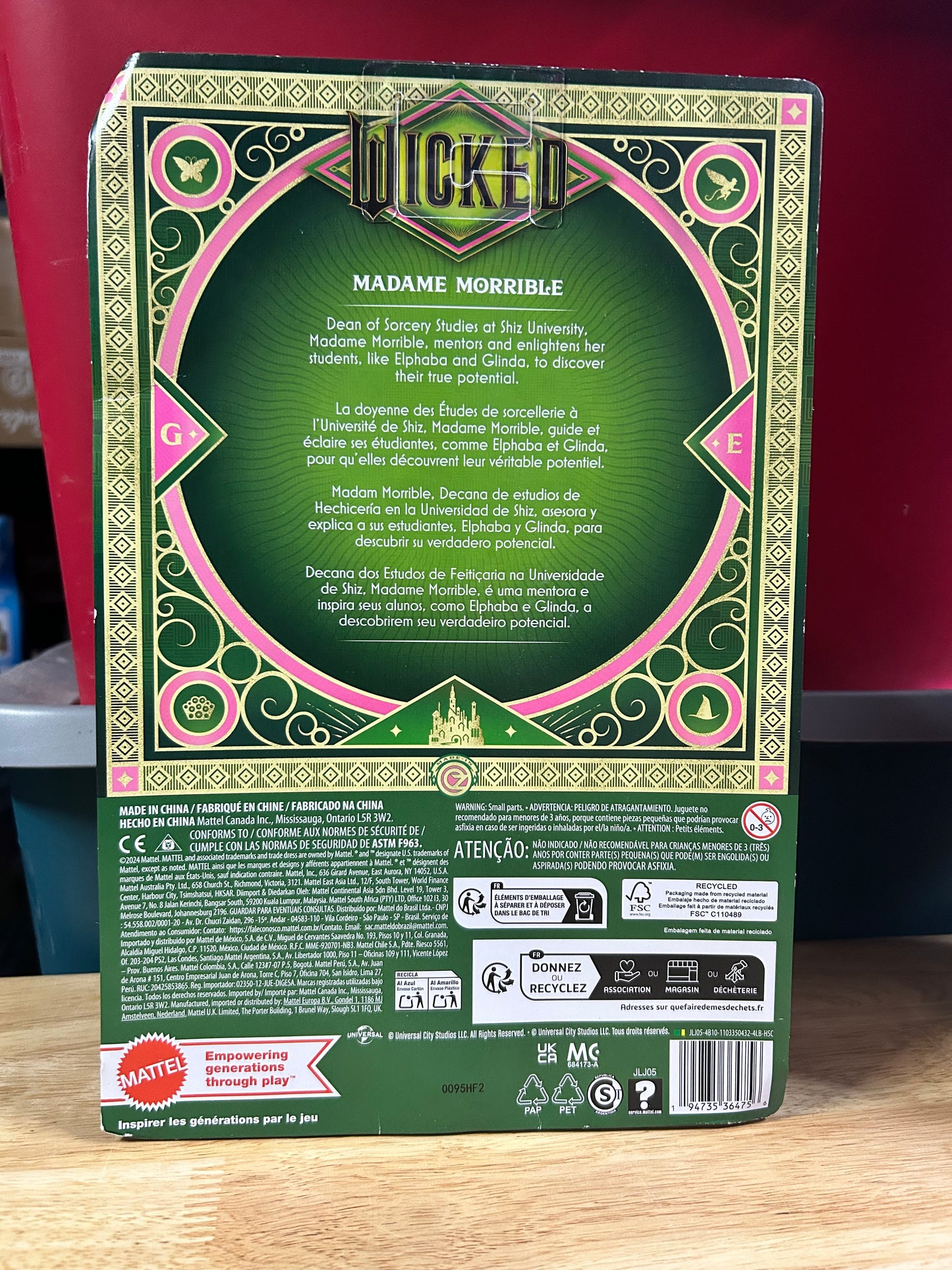 Universal Pictures’ Wicked Madame Morrible Fashion Doll 36475