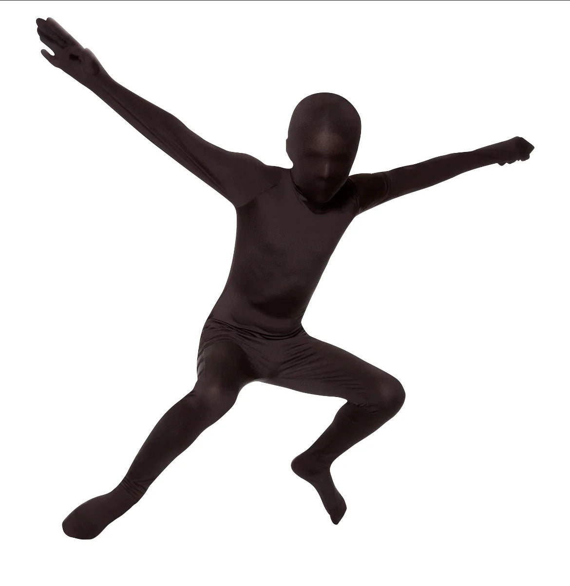 Boy Black Original Bodysuit Medium Halloween Dress Up / Role Play Costume 007793