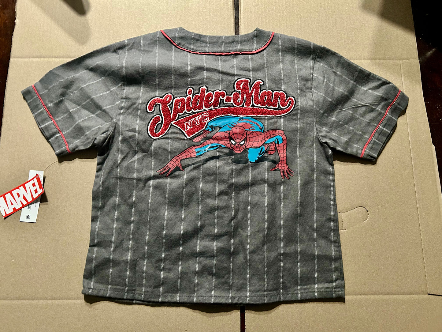 Marvel Spiderman Toddler Boy Baseball Shirt Size-3T 70061