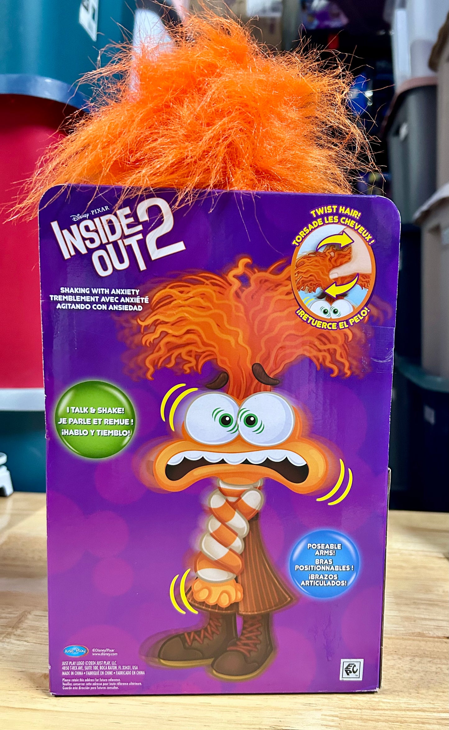 Disney and Pixar Inside Out 2 Shaking with Anxiety Feature Plush 45514