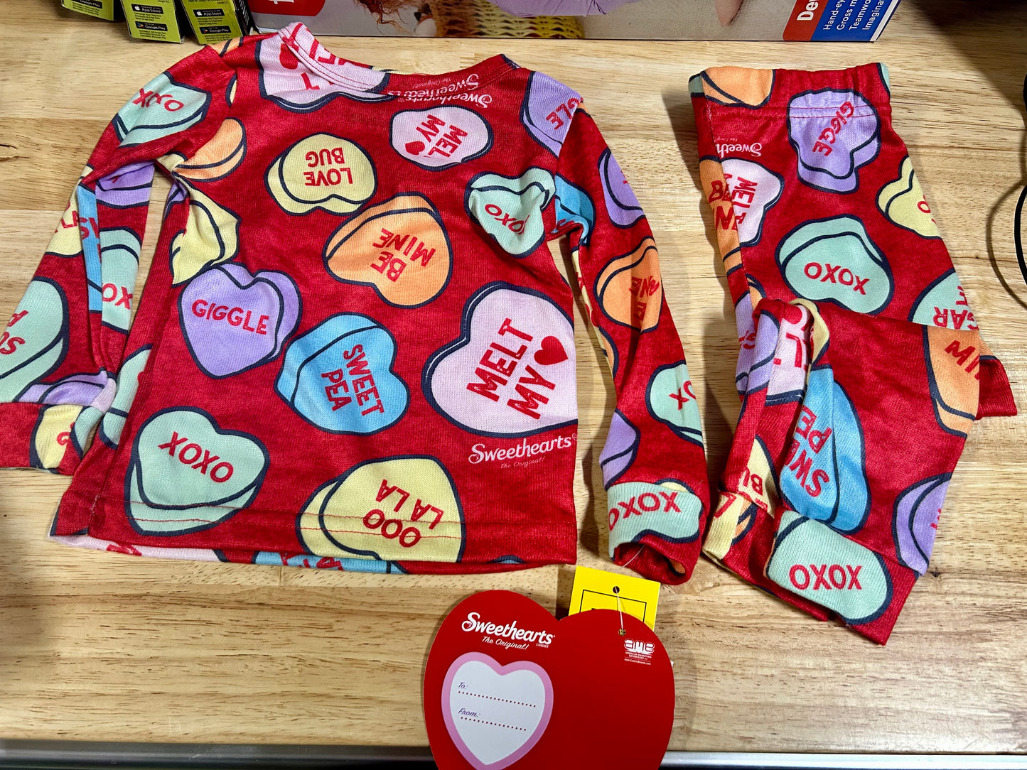 Toddler Unisex Valentine's Day Pajama Set, 2-Piece