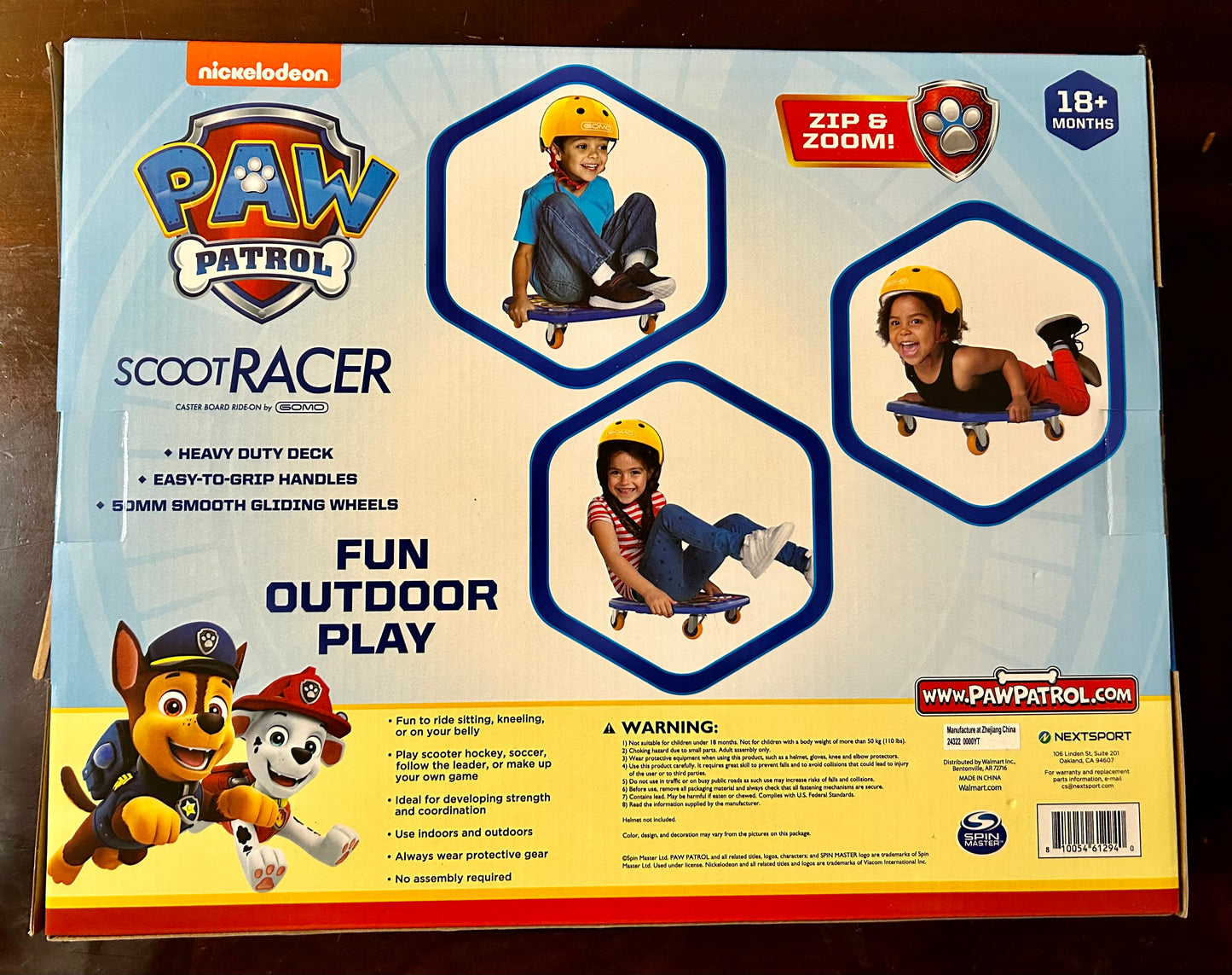 Paw Patrol Scoot Racer 61294