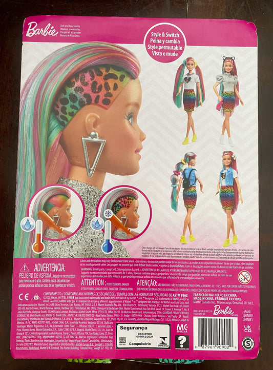 Barbie Leopard Rainbow Hair Play Set 90902