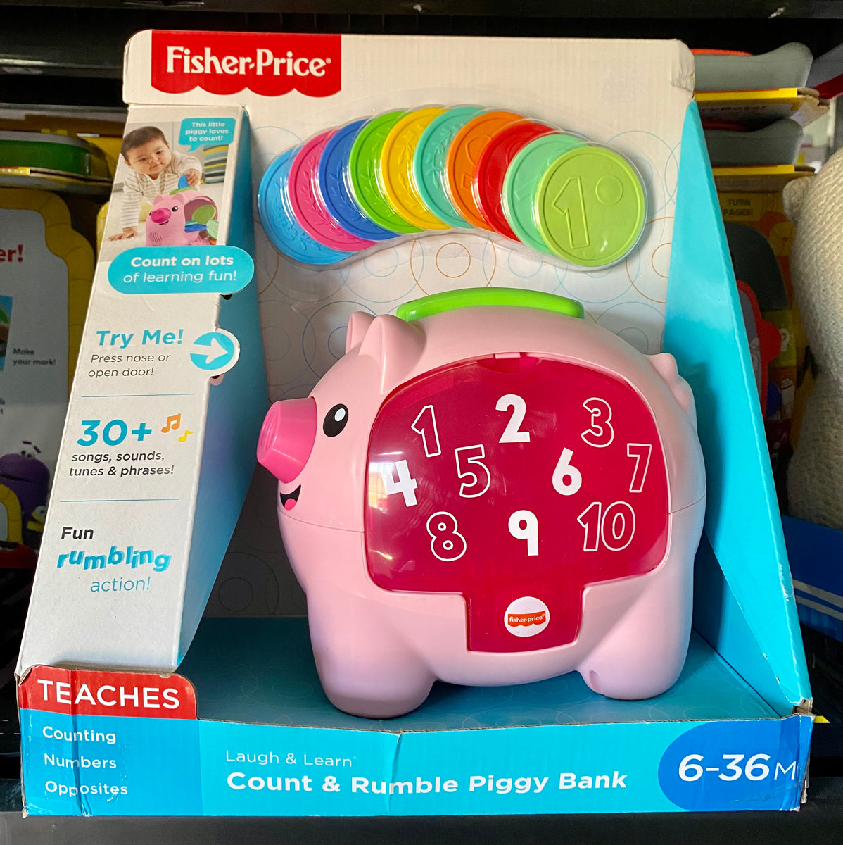 Fisher-Price Laugh & Learn Count & Rumble Piggy Bank