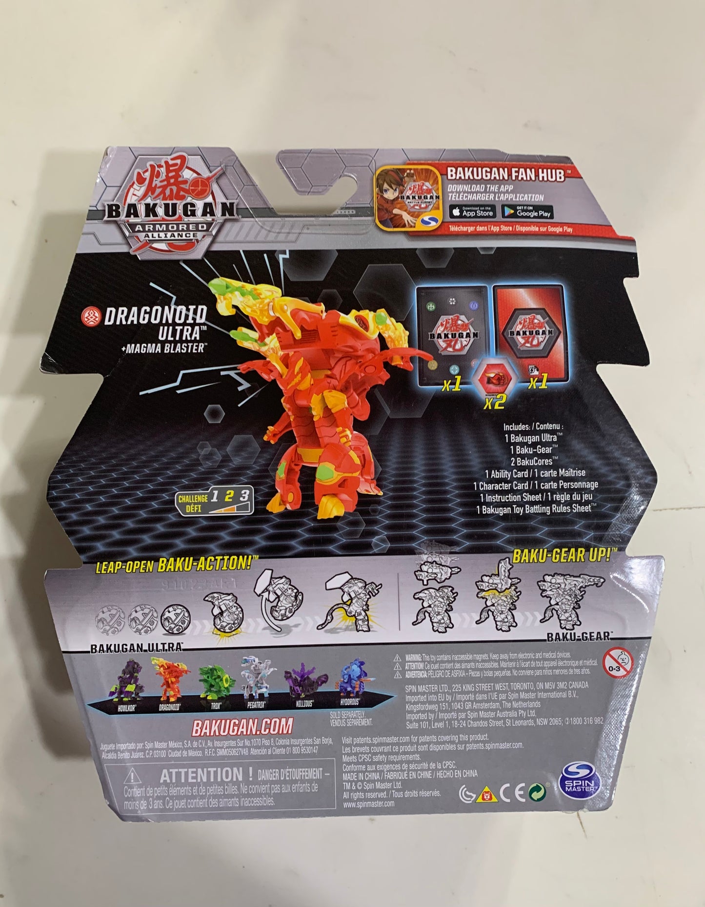 Bakugan Armored Alliance Ultra Dragonoid with Transforming Baku-Gear 28078