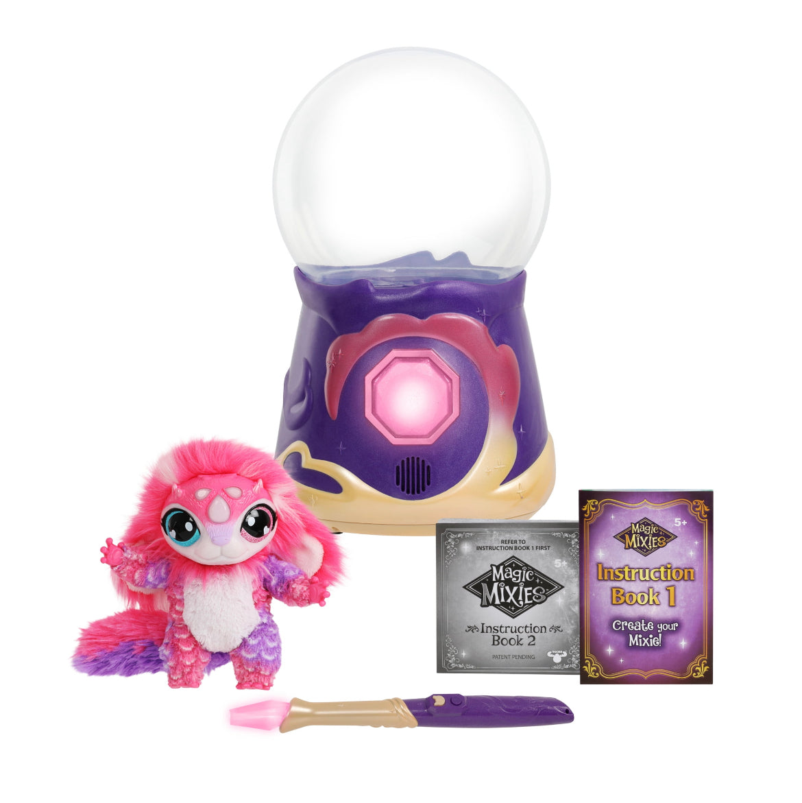 Magic Mixies Magical Misting Crystal Ball with Interactive 8 inch Pink Plush 14689