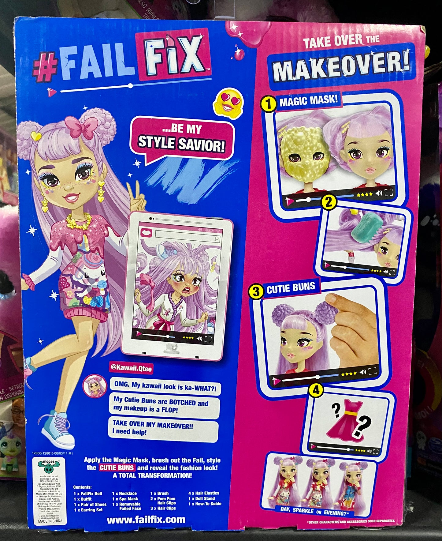 Failfix Kawaii.Qtee 8.5” Total Makeover Fashion Doll 12801