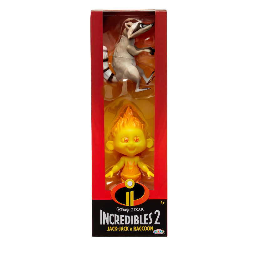 Disney Pixar Incredibles 2 Fire Jack-Jack And Raccoon Action Figures 74950