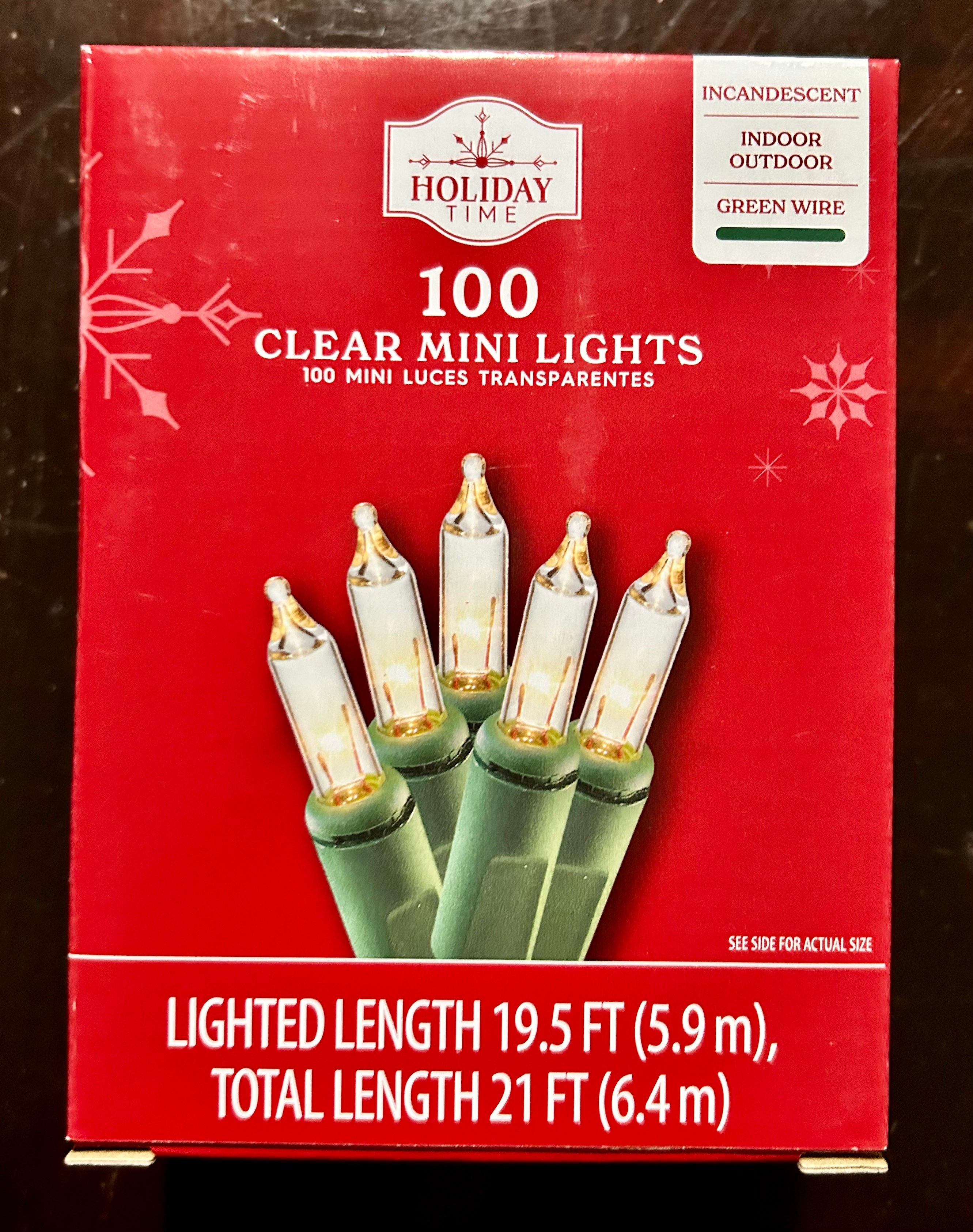 Holiday time 300 clear on sale mini lights green wire